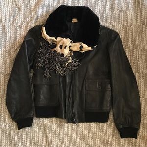 Vintage McDouglas leather Bomber Jacket France 42M